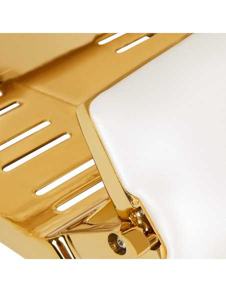Gabbiano fotel barberski Francesco Gold biały 