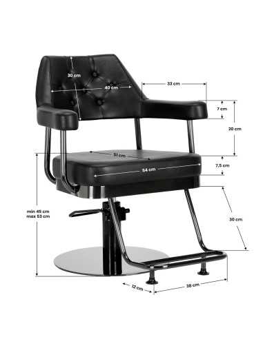 Gabbiano Granada Black Hairdressing Chair {attributes}