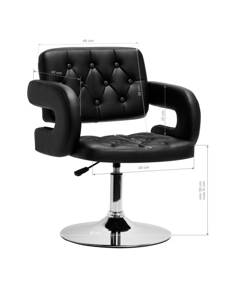 Hair System fotel fryzjerski QS-B1801 czarny 