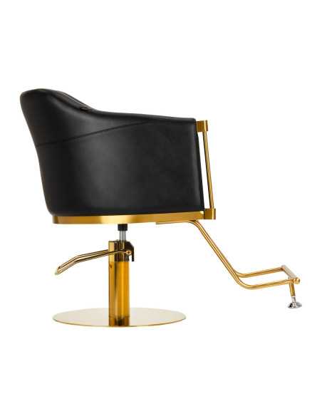Chaise de coiffure gabbiano burgos noir doré {attributes}