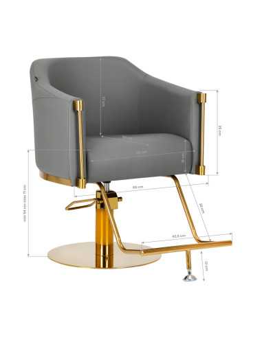 Gabbiano Burgos goldgrauer Friseurstuhl {attributes}