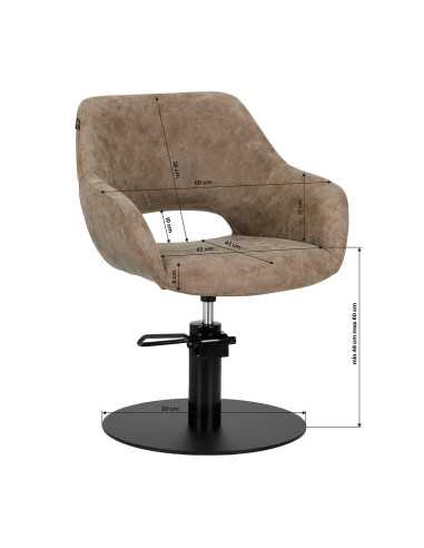 Fauteuil de coiffure marron ancien gabbiano sevilla {attributes}