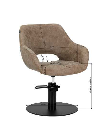 Fauteuil de coiffure marron ancien gabbiano sevilla {attributes}