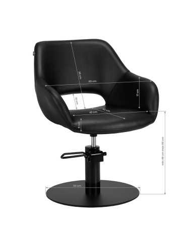 Chaise de coiffure noire gabbiano sevilla {attributes}