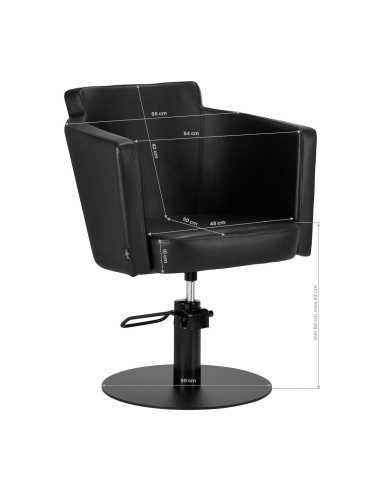 Gabbiano Roma Friseurstuhl, schwarz {attributes}