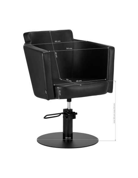 Chaise de coiffure gabbiano roma, noire {attributes}