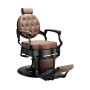 Cadeira de barbeiro vintage masculina Florence marrom 