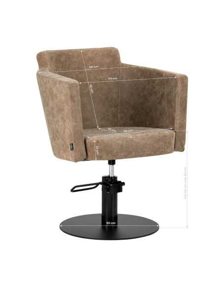 Fauteuil de coiffure marron ancien gabbiano roma {attributes}