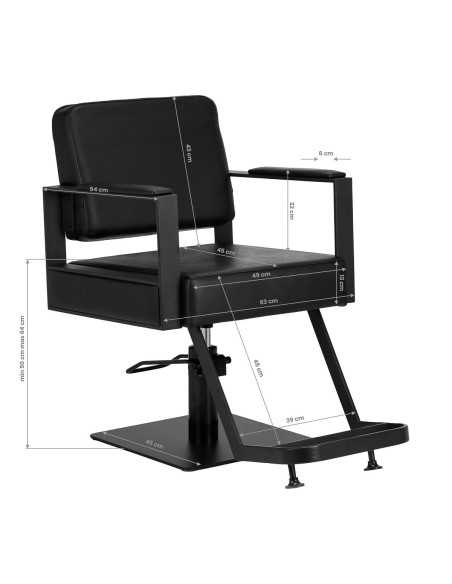 Chaise de coiffure gabbiano modena noir {attributes}