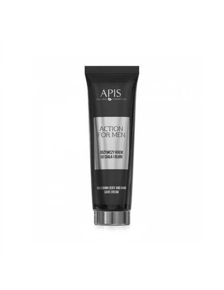 Apis acción para hombres crema nutritiva para cuerpo y manos, 100 ml