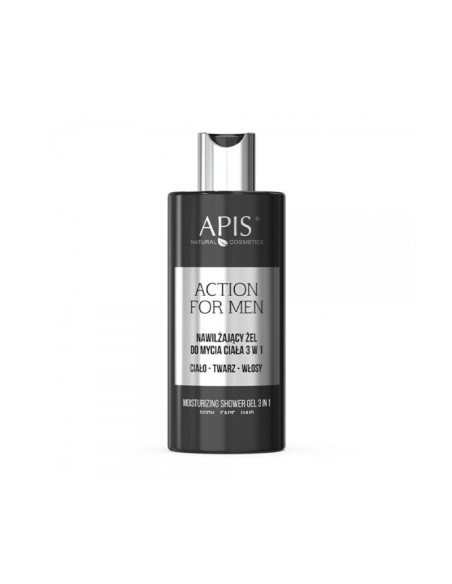 Apis action for men nawilżający żel do mycia ciała 3 w1 300 ml 