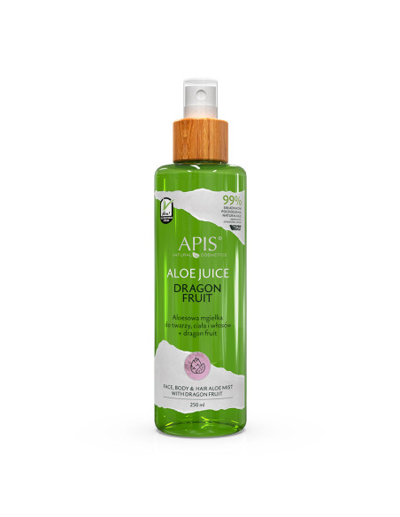 Apis naturel aloe vera brume d'aloe vera pour le visage, le corps et les cheveux fruit du dragon 250 ml