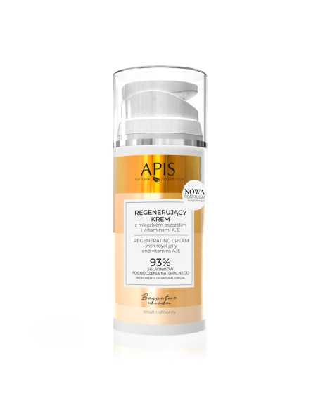 Apis riqueza de miel, crema regeneradora con jalea real, vitaminas A y E 100 ml