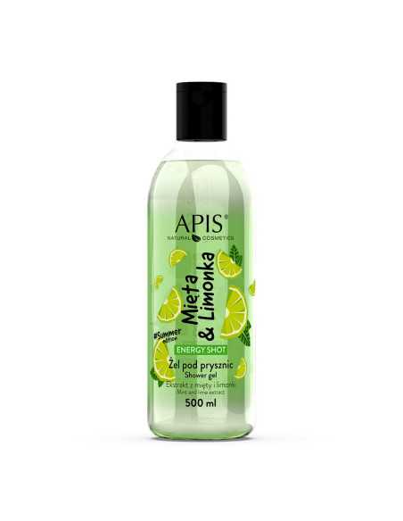 Apis energy shot, żel pod prysznic mieta&limonka 500 ml