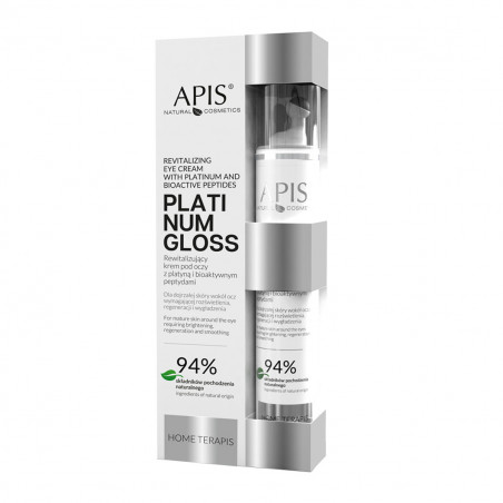 Apis home terapis platinum gloss crema revitalizante para ojos con platino y péptidos bioactivos 10 ml