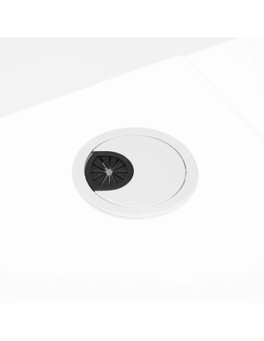 Escritorio cosmético 312 con absorbedor de casete, blanco, izquierda