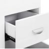 Cosmetic desk 312 with cassette absorber, white, left