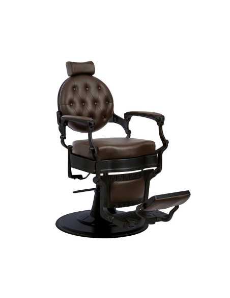 Fauteuil barbier vintage florence marron foncé