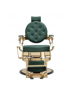 Vintage Friseurstuhl GOLD GRÜN  2