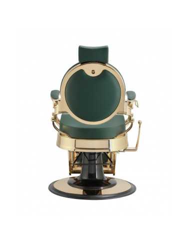 Poltrona da barbiere Florence Gold Green – Vintage Premium & Comfort Pro