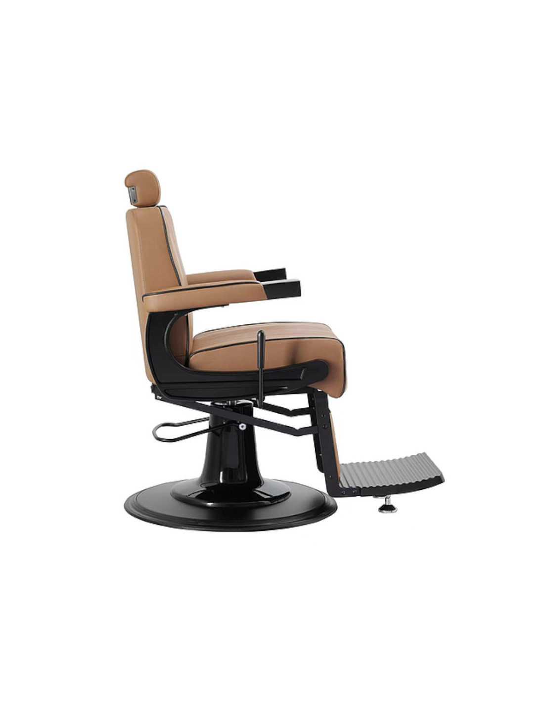 Romanos Barber chair in camel and matte black 