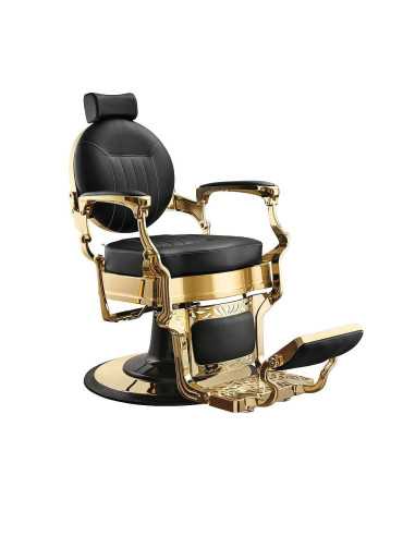 Syracuse Gold Friseurstuhl – Goldene Eleganz & professioneller Komfort