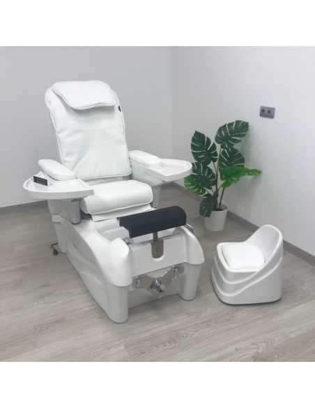 Pedispa weißer Massage- und Pedikürestuhl