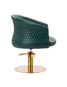 Fauteuil de coiffure versal vert bouteille or {attributes} 2