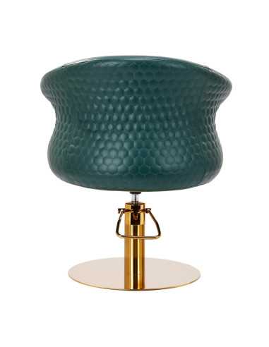 Fauteuil de coiffure versal vert bouteille or {attributes}