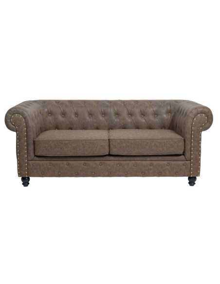 Old Brown CF9 Waiting Room Sofa