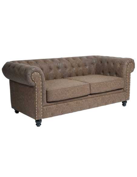 Old Brown CF9 Waiting Room Sofa