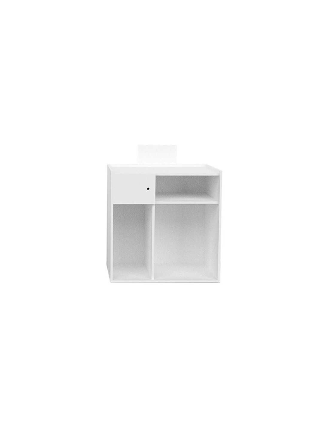Bureau de réception bois blanc-déco en blanc