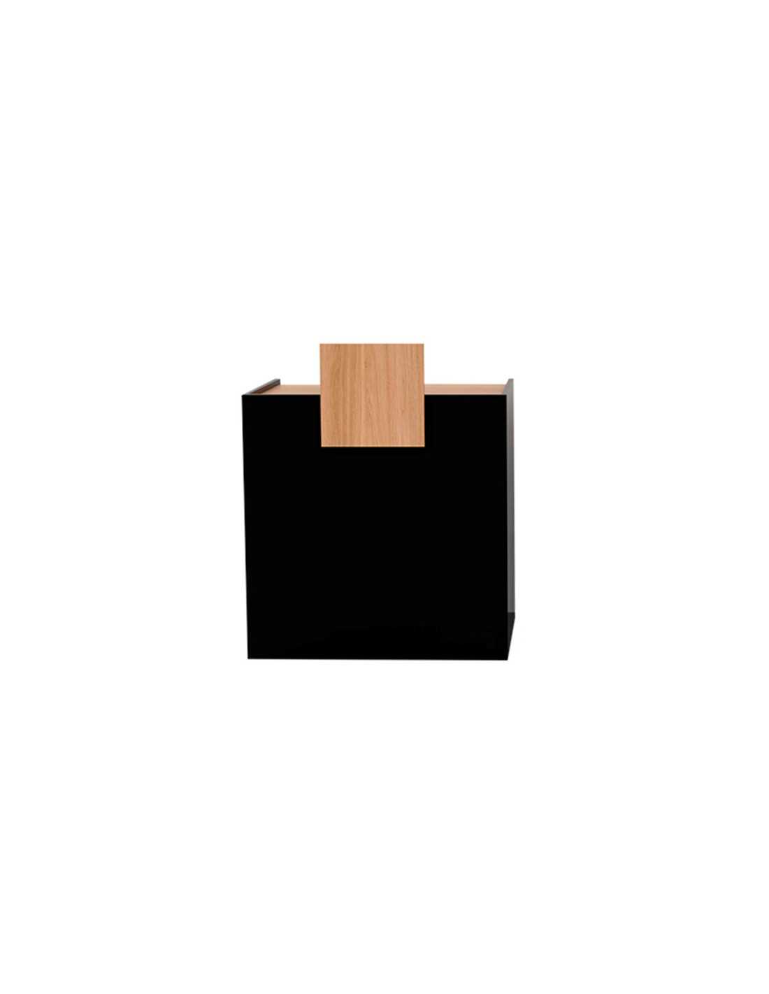 Bureau de réception bois noir-déco en chêne