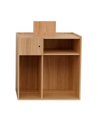 Oak wood reception desk - oak decor