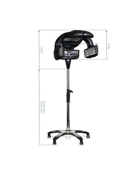 Climazon multifunction infra quartz helmet on black stand