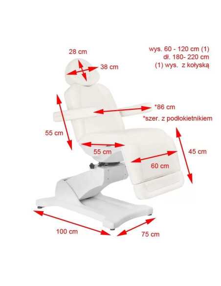 Electric rotating beauty chair with 4 motors