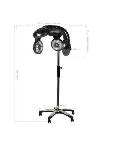 Casque Climazon Infrarouge sur Pied NOIR