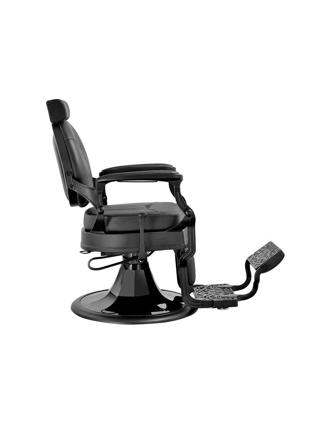 Syracuse Full Black Barber Chair – Zwart design en professioneel comfort