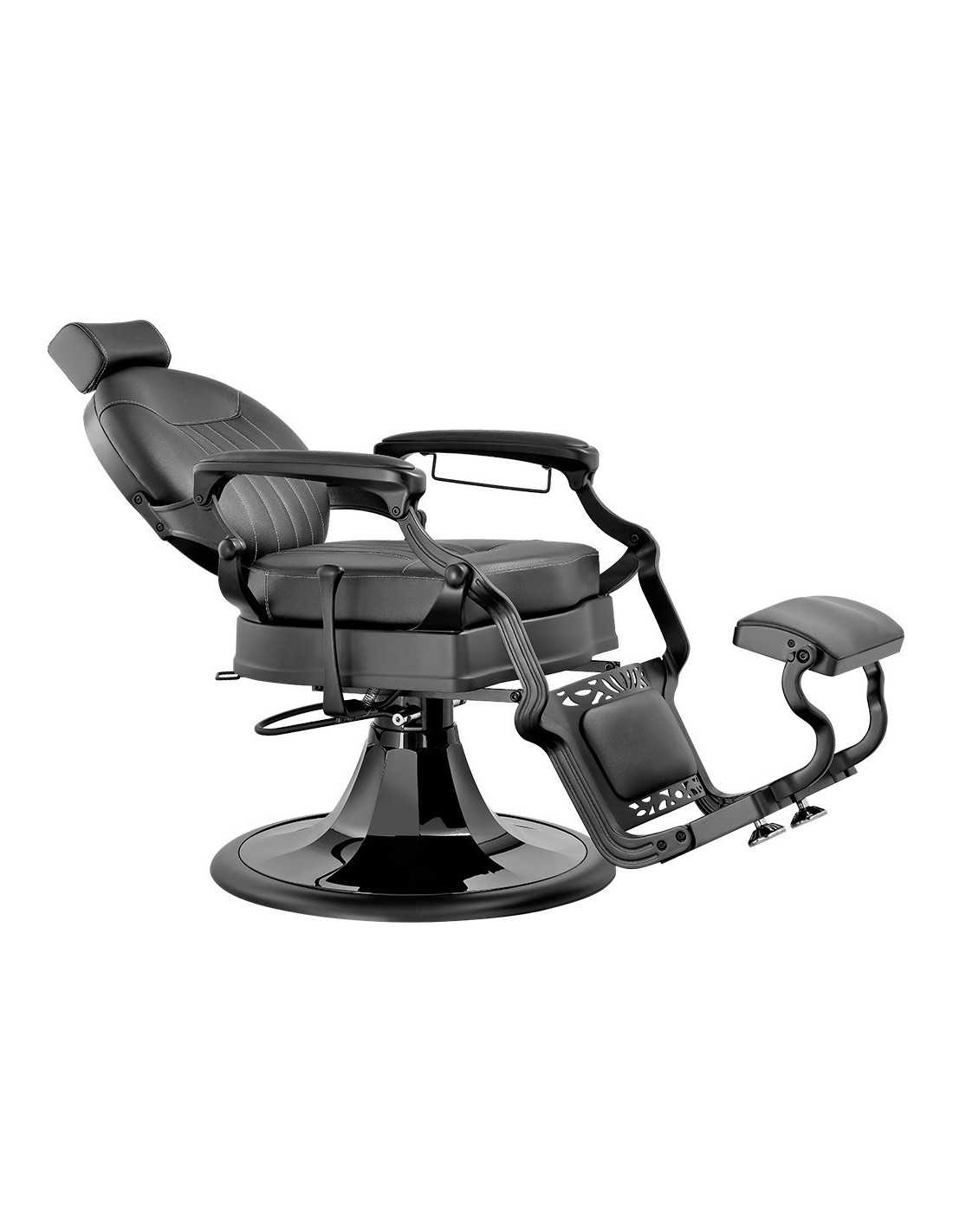 Syracuse Full Black Barber Chair – Zwart design en professioneel comfort