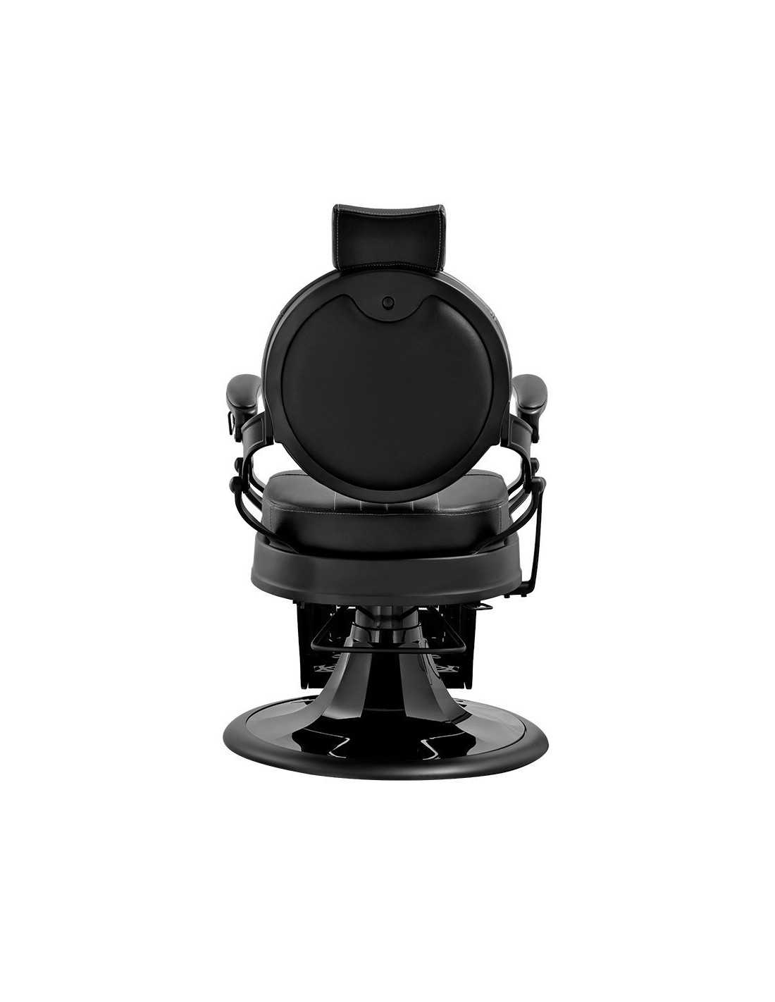 Poltrona da barbiere Syracuse Full Black: design nero e comfort professionale