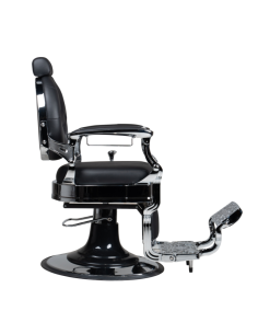 Fauteuil barbier moretti vintage noir-argent  2