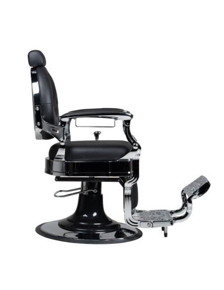 Vintage Moretti Barber Chair BLACK-SILVER 