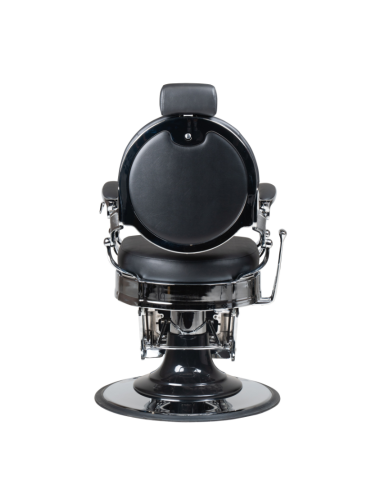 Vintage Moretti Barber Sessel SCHWARZ-SILBER 