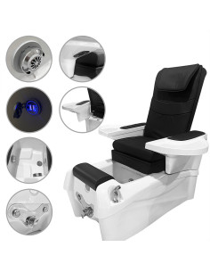 Pédispa Fauteuil Pédicure Massage Intégré NOIR 2