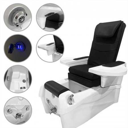 Sillón Pedicura Masaje Integrado Pedispa NEGRO