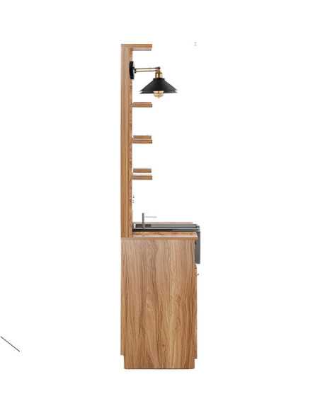 Lote 3 estações de barbearia - mobiliário para barbearia v2 - led