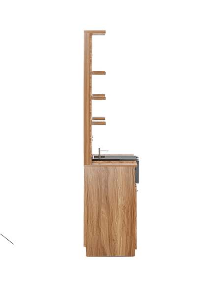 Workstation and counter set - barber furniture