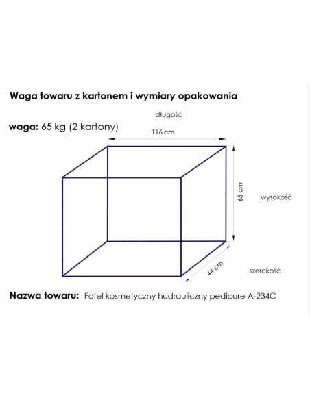 Fotel kosmetyczny hyd. A 234C pedi biały 