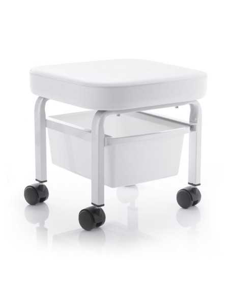 Taboret kosmetyczny do pedicure z pojemnikiem 