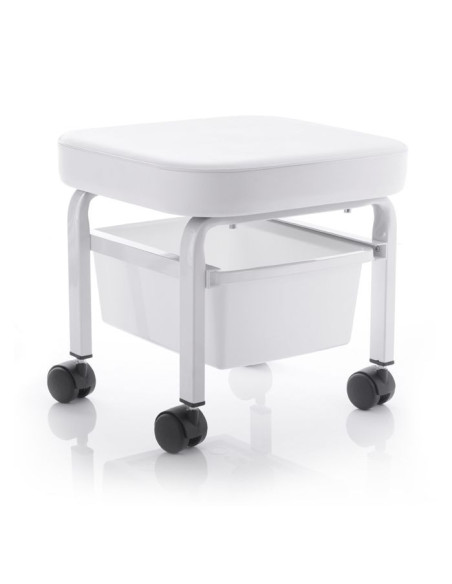 Taboret kosmetyczny do pedicure z pojemnikiem 